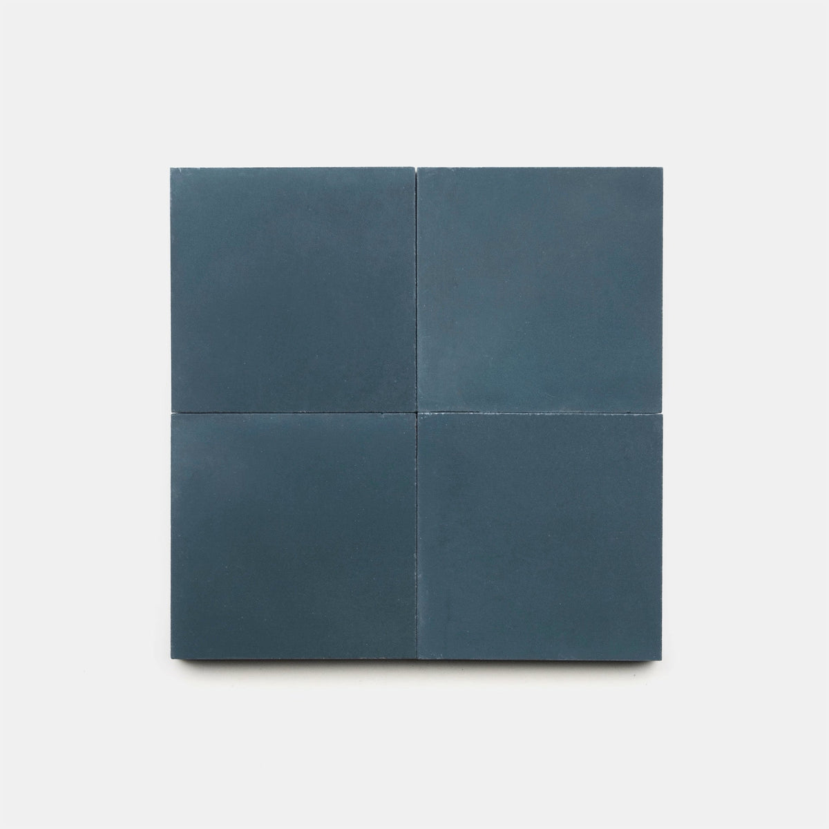 Four matte, dark teal 