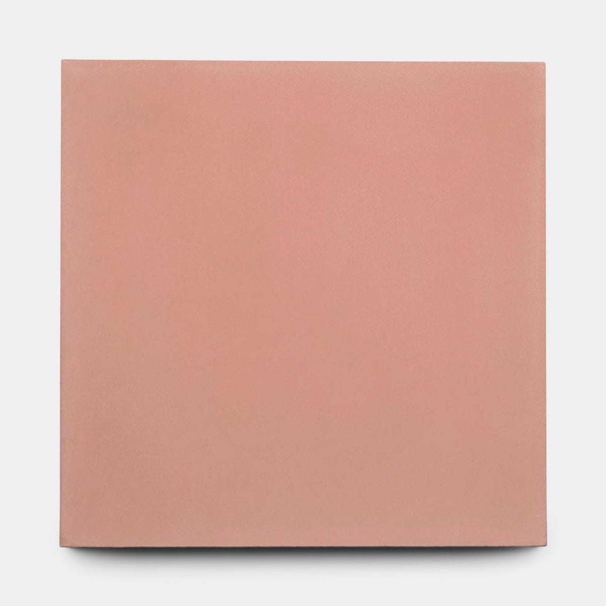 The Sonora 8x8 Sample by vendor-unknown is a square tile in solid, muted pink. It features a flat, handcrafted cement look with clean edges and an even matte texture, set against a plain white background.