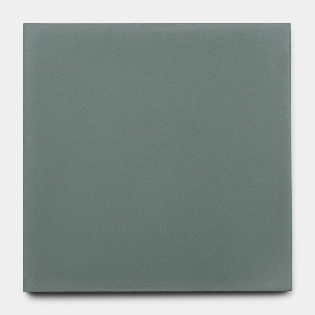 The Zeppelin 8x8 by vendor-unknown is a square, matte cement tile in a solid muted greenish-gray, displayed on a plain white background.
