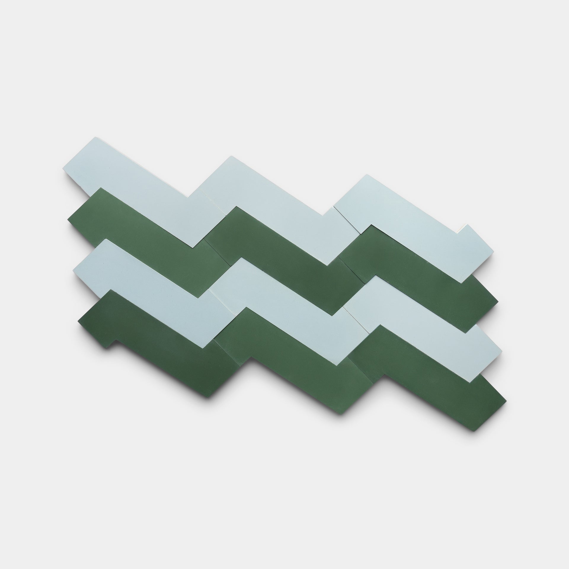 ベイ　ヨーヨーリクリエーション　ダークグリーン Zig Zag Hailstone + Noble Green – Zia Tile