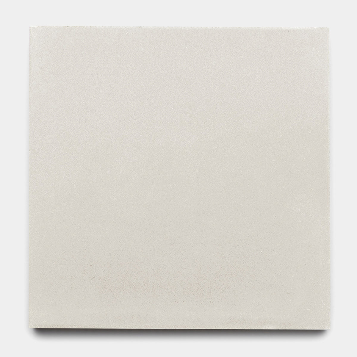 The Zinc 8x8 by vendor-unknown is a plain, square, light beige ceramic tile with a smooth surface and slightly rounded edges, ideal for kitchen backsplashes and shown against a white background.
